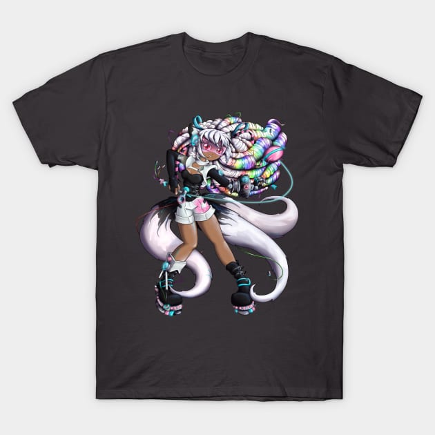 Cyber Kitsune Girl T-Shirt by Thedustyphoenix